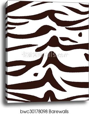 305x390 Bengal Tiger Stripe Pattern, Canvas Print Barewalls Posters
