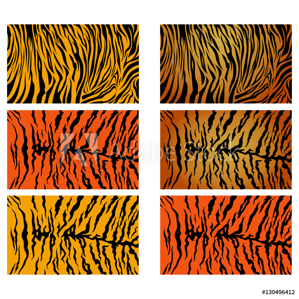 1000x1000 Photo Art Print Realistic Tiger Stripes Vector Pattern