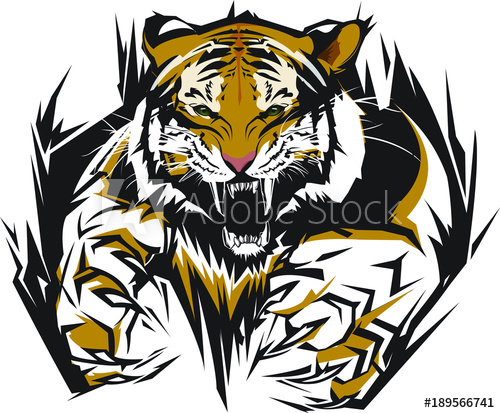 Tiger Vector Logo 500x413 Tiger Vector Logo