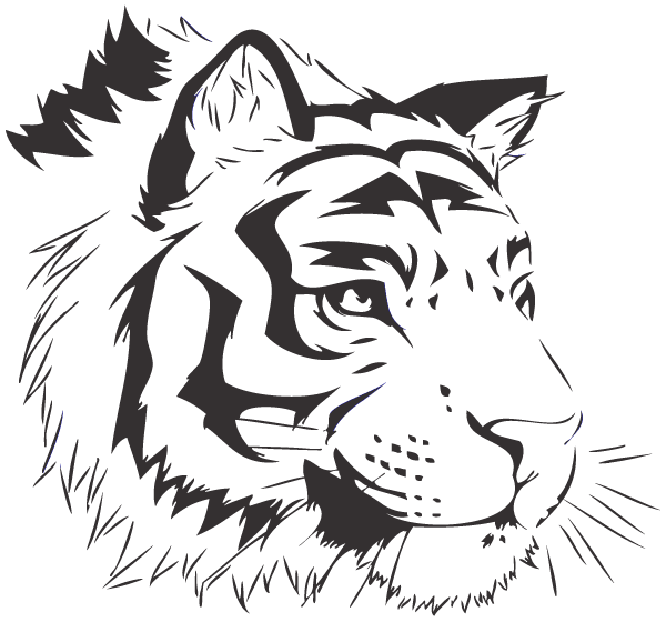 600x560 Bengal Tiger Vector Image Free
