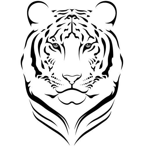 Set Of Tiger Vector Picture Art Free Download 500x514 Set Of Tiger Vector Picture Art Free Download