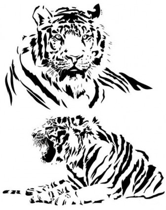 Both Black And White Tiger Vector Free Vectors Ui Download 336x425 Both Black And White Tiger Vector Free Vectors Ui Download