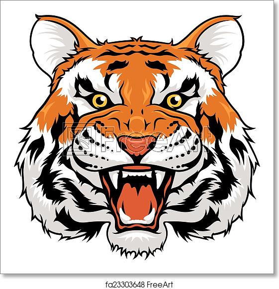 Free Art Print Of Angry Tiger Vector Illustration Of Angry Tiger 561x581 Free Art Print Of Angry Tiger Vector Illustration Of Angry Tiger