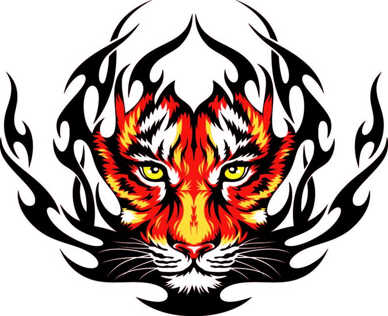 794x646 Tiger Vector Head Dxf Tiger Head Etsy