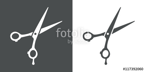 500x250 Icono Plano Tijeras De Peluquero Stock Image And Royalty Free