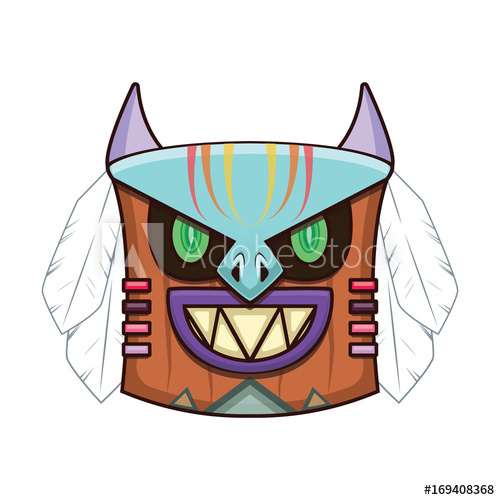 500x500 Mischeivous Tiki Head