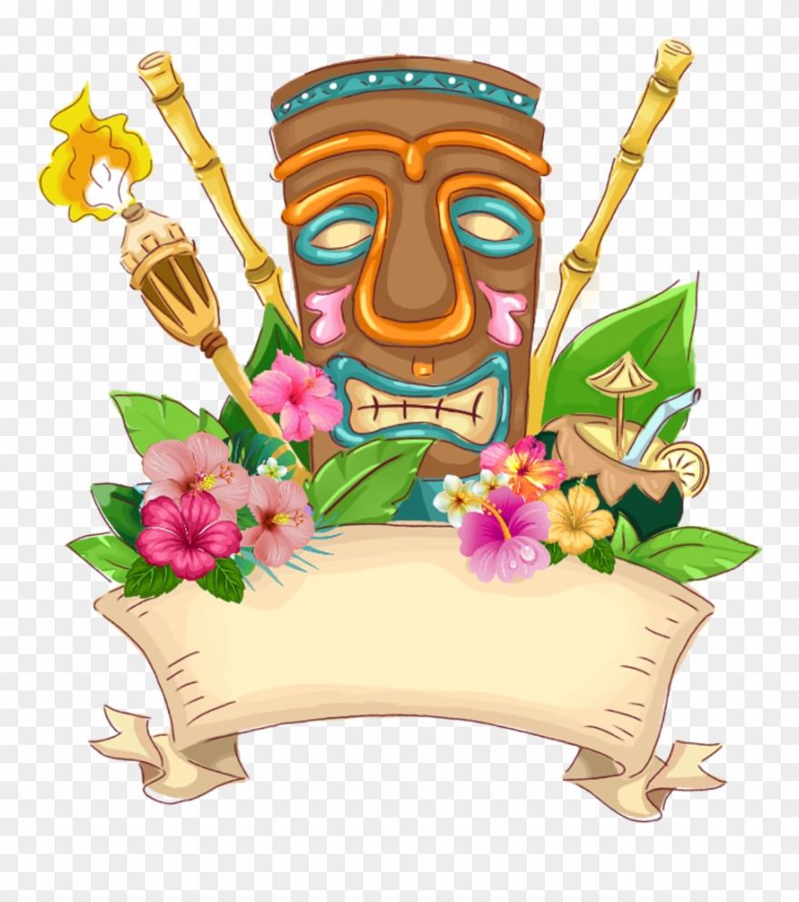 880x993 Tiki Hawaii Vector Png Clipart