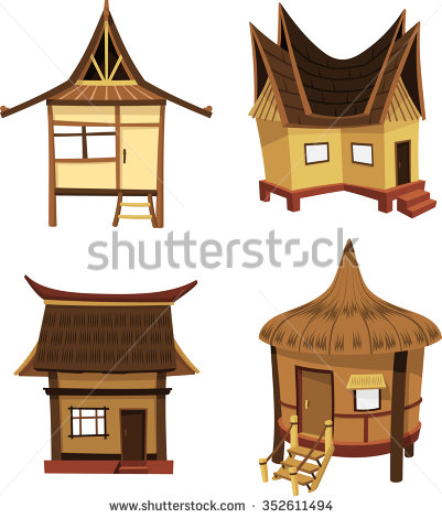 401x470 Tiki Hut Clipart Group With Items