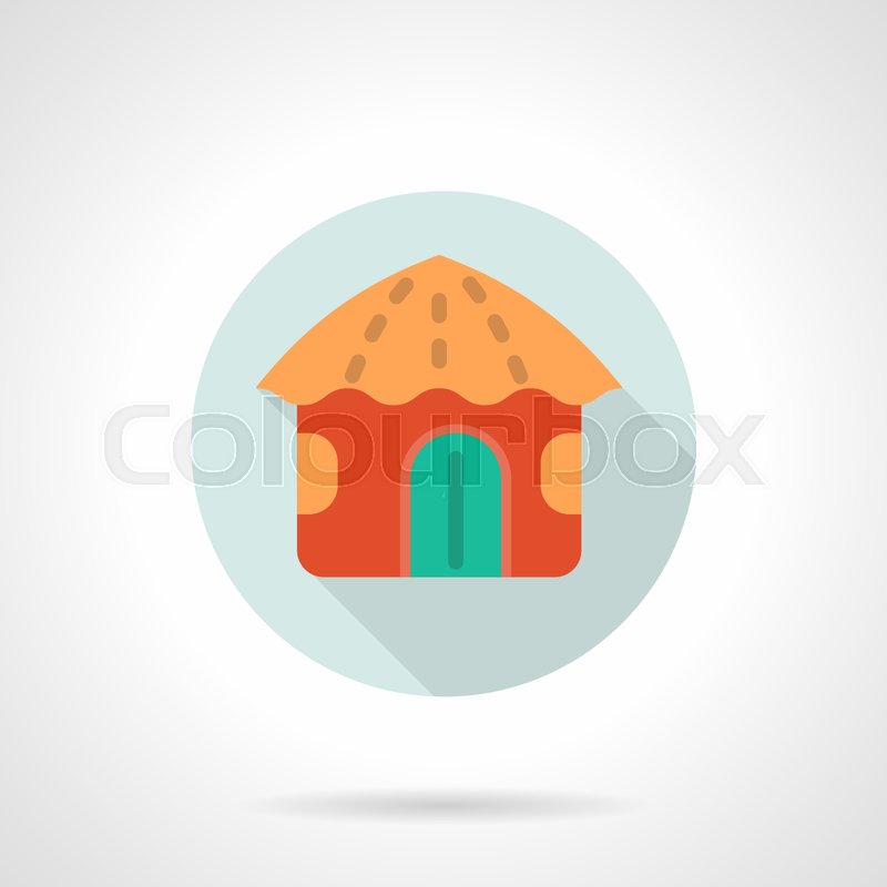 800x800 Abstract Tropical Red Hut With Orange Stock Vector Colourbox