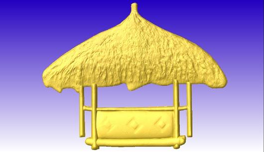 530x306 Tiki Hut Vector Relief Model Cncvectorart
