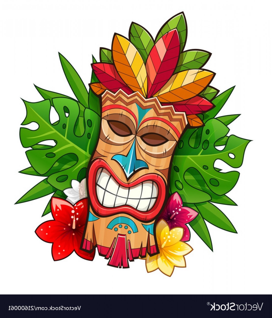 Tiki Tribal Wooden Mask Vector Studiogrfx 1108x1296 Tiki Tribal Wooden Mask Vector Studiogrfx