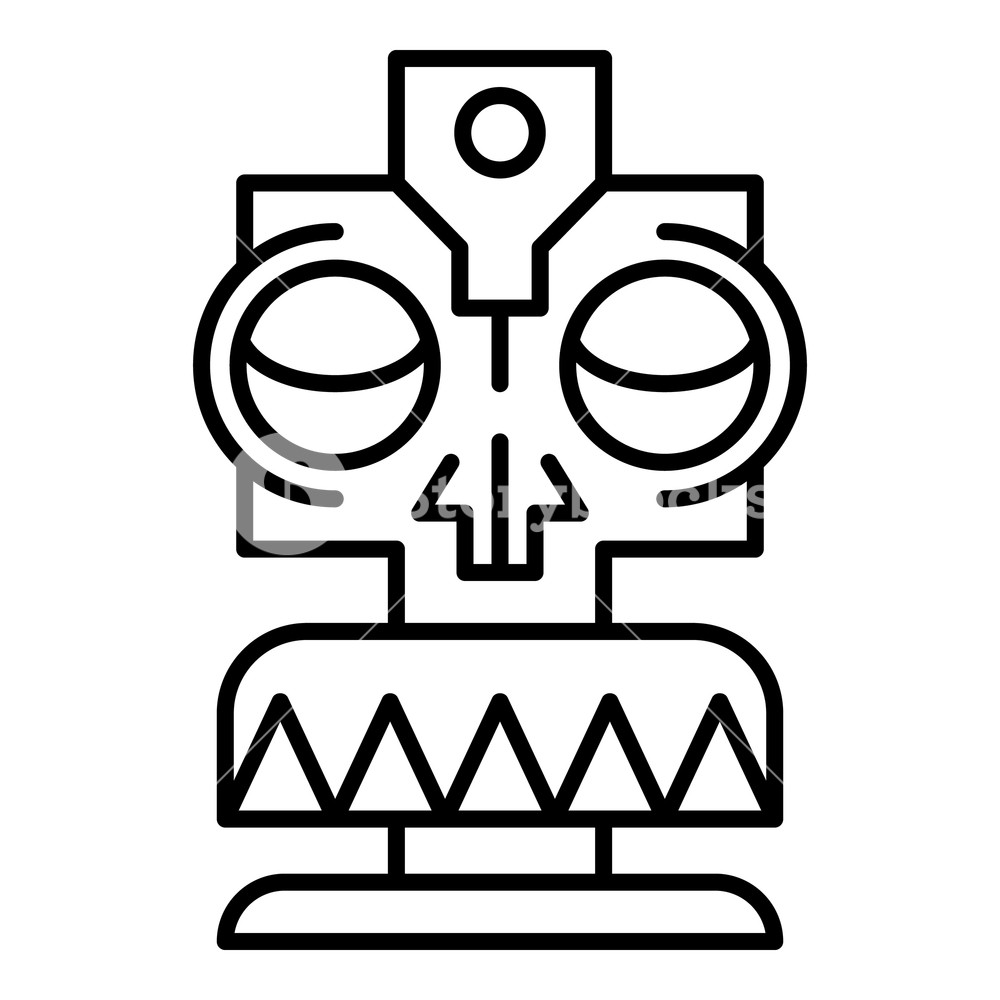 Tiki Mask Idol Icon Outline Tiki Mask Idol Vector Icon For Web 1000x1000 Tiki Mask Idol Icon Outline Tiki Mask Idol Vector Icon For Web