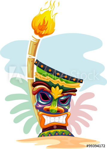 358x500 Tiki Torch Hawaiian Beach