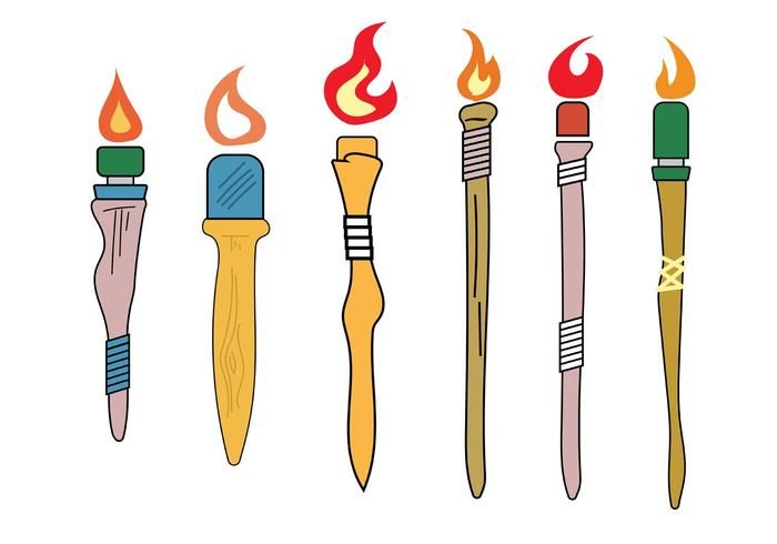 700x490 Vector Tiki Torches