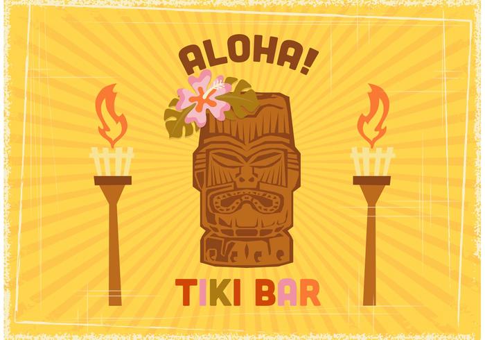 700x490 Tiki Bar Vector Poster