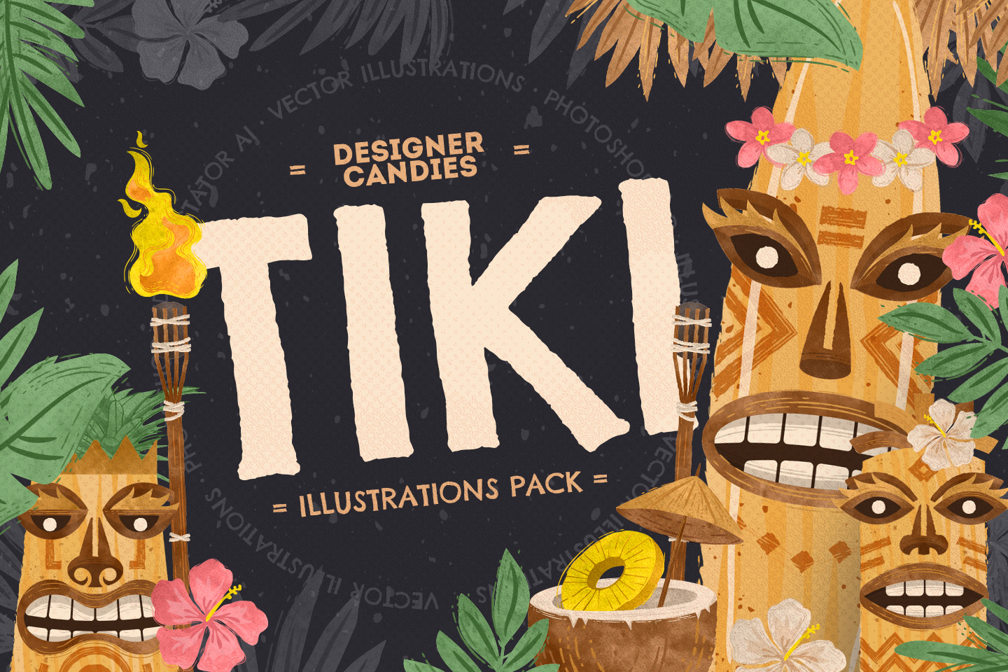 1440x960 Tiki Illustrations Pack