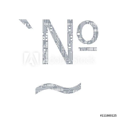 500x500 Circuit Board Symbol Tilde Number Acute Vector Illustration