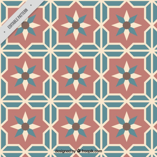 626x626 Vintage Floral Tile Pattern Vector Premium Download