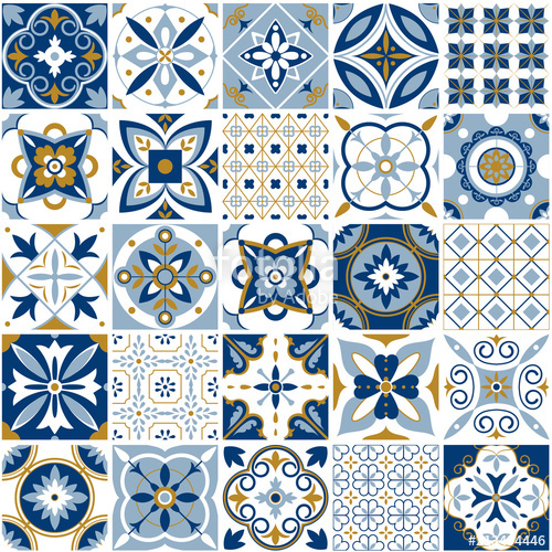 Moroccan Pattern Decor Tile Texture With Blue Ornament 500x500 Moroccan Pattern Decor Tile Texture With Blue Ornament