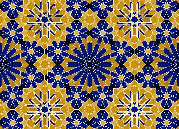 580x419 Moroccan Seamless Pattern Zellige Graphics Islamic Seamless