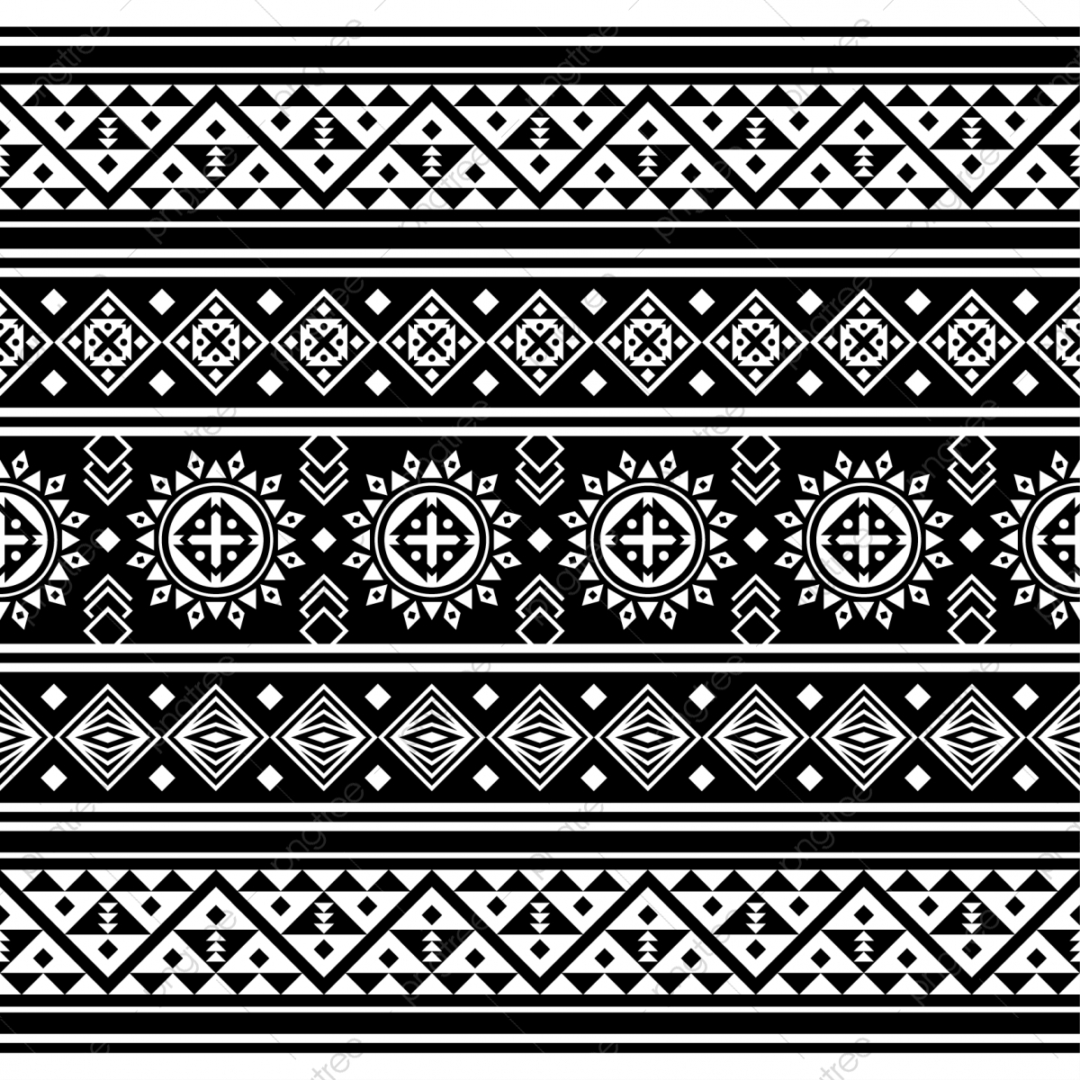 1200x1200 Ikat Aztec Ethnic Design Seamless Pattern Ethnic Tile Vector