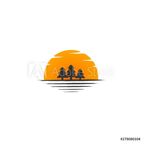 500x500 Timberland Pine Tree Logo Design Vector Illustration
