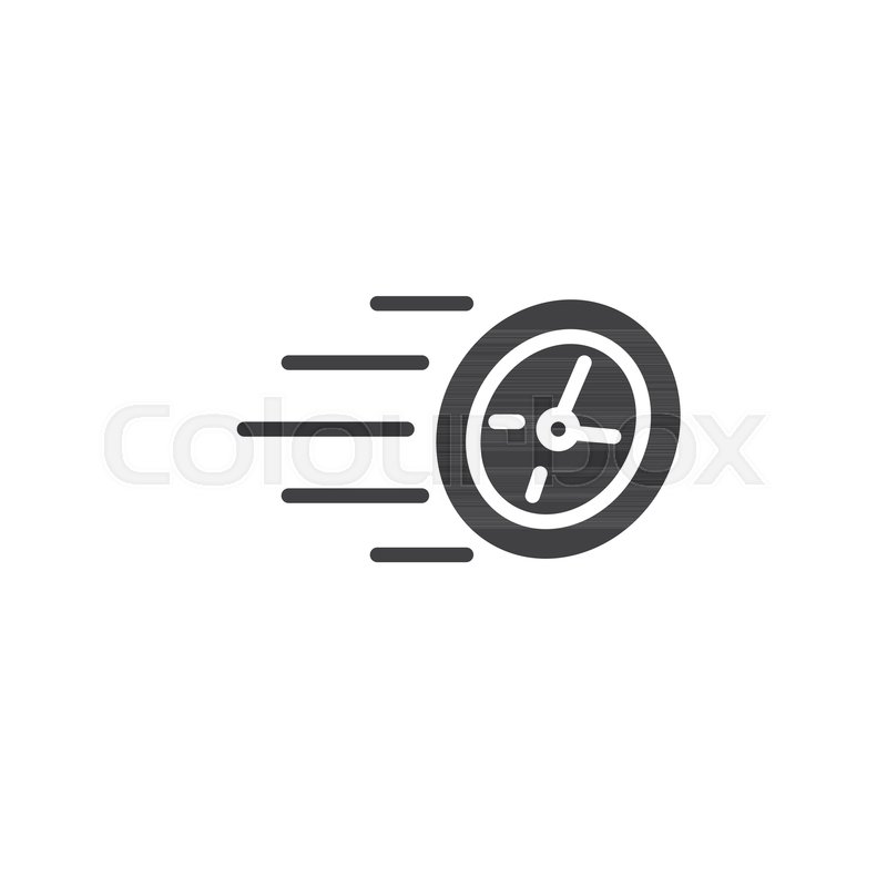 800x800 Speed Time Icon Vector, Filled Flat Stock Vector Colourbox