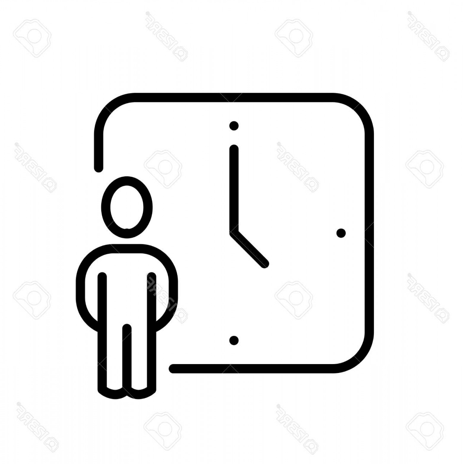 1558x1560 Photostock Vector Premium Time Icon Or Logo In Line Style High