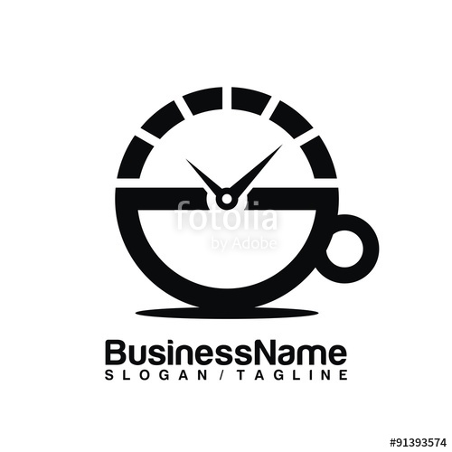 500x500 Time Clock Vector Logo Icon Stock Image And Royalty Free Vector