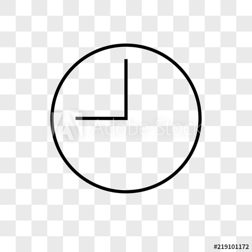 500x500 Time Vector Icon On Transparent Background, Time Icon