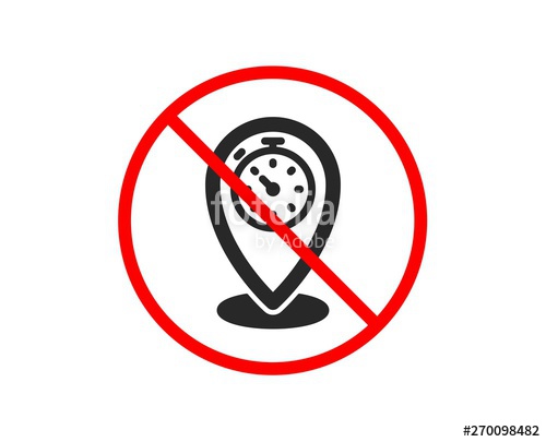 500x405 No Or Stop Timer Icon Time Sign Location Pointer Symbol