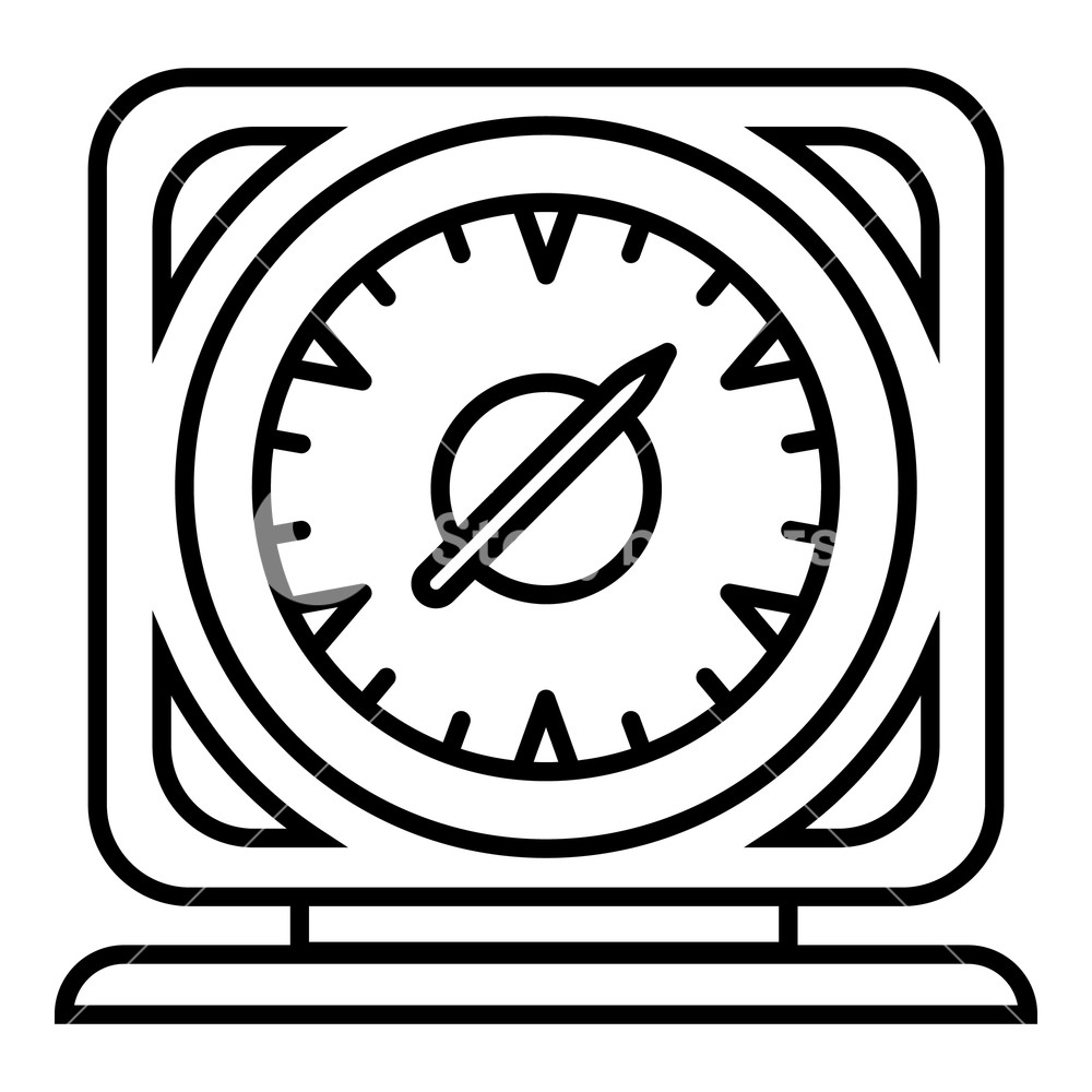 1000x1000 Square Timer Icon Outline Square Timer Vector Icon For Web Design