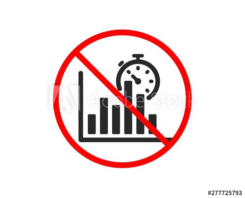 500x405 No Or Stop Report Timer Icon Column Graph Sign Growth Diagram