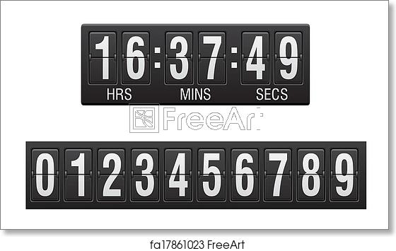560x355 Free Art Print Of Scoreboard Countdown Timer Vector Illustration
