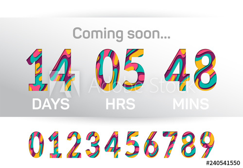 500x346 Countdown Clock Counter Timer Vector Template For Website