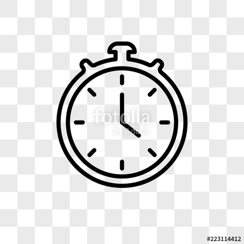 500x500 Timer Vector Icon Isolated On Transparent Background, Timer Logo