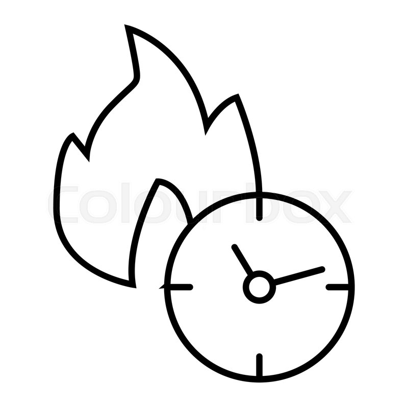800x800 Deadline Thin Line Icon Timer Vector Stock Vector Colourbox