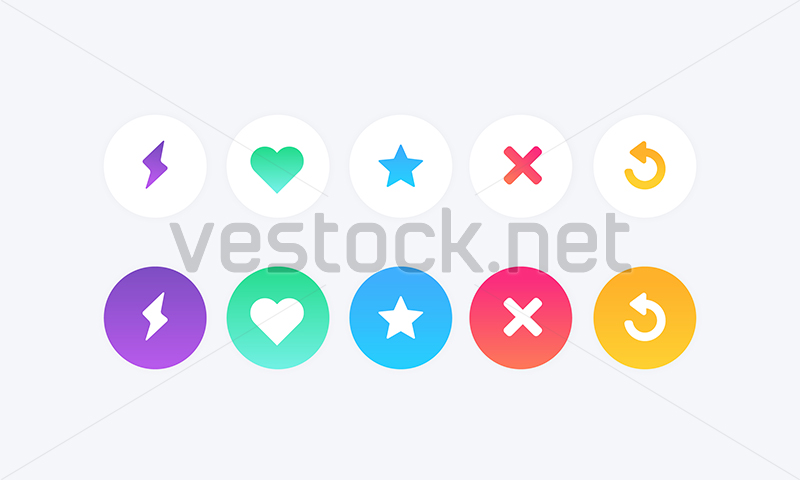 800x480 Tinder Interface Icons Star, Heart Popular Social Network