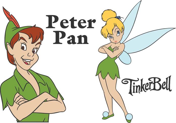 Vector Peter Pan And Tinkerbell Character 700x490 Vector Peter Pan And Tinkerbell Character