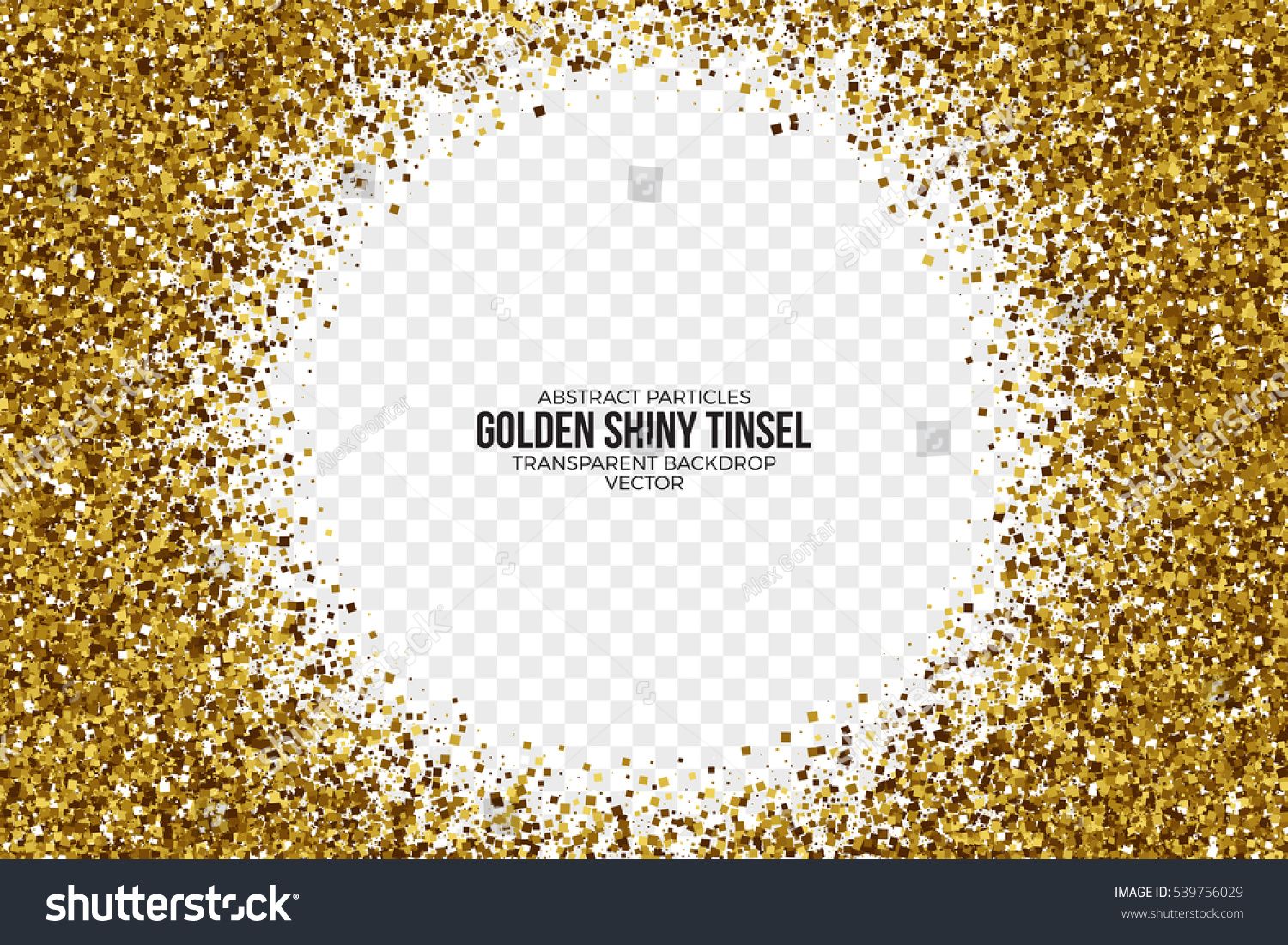 1500x1101 Golden Shiny Tinsel Square Particles Vector Background Tinsel