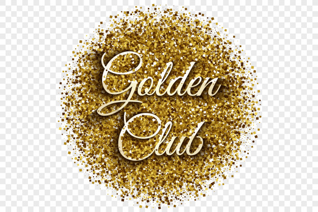 626x417 Golden Club Gold Shiny Tinsel Vector Illustration Vector Premium