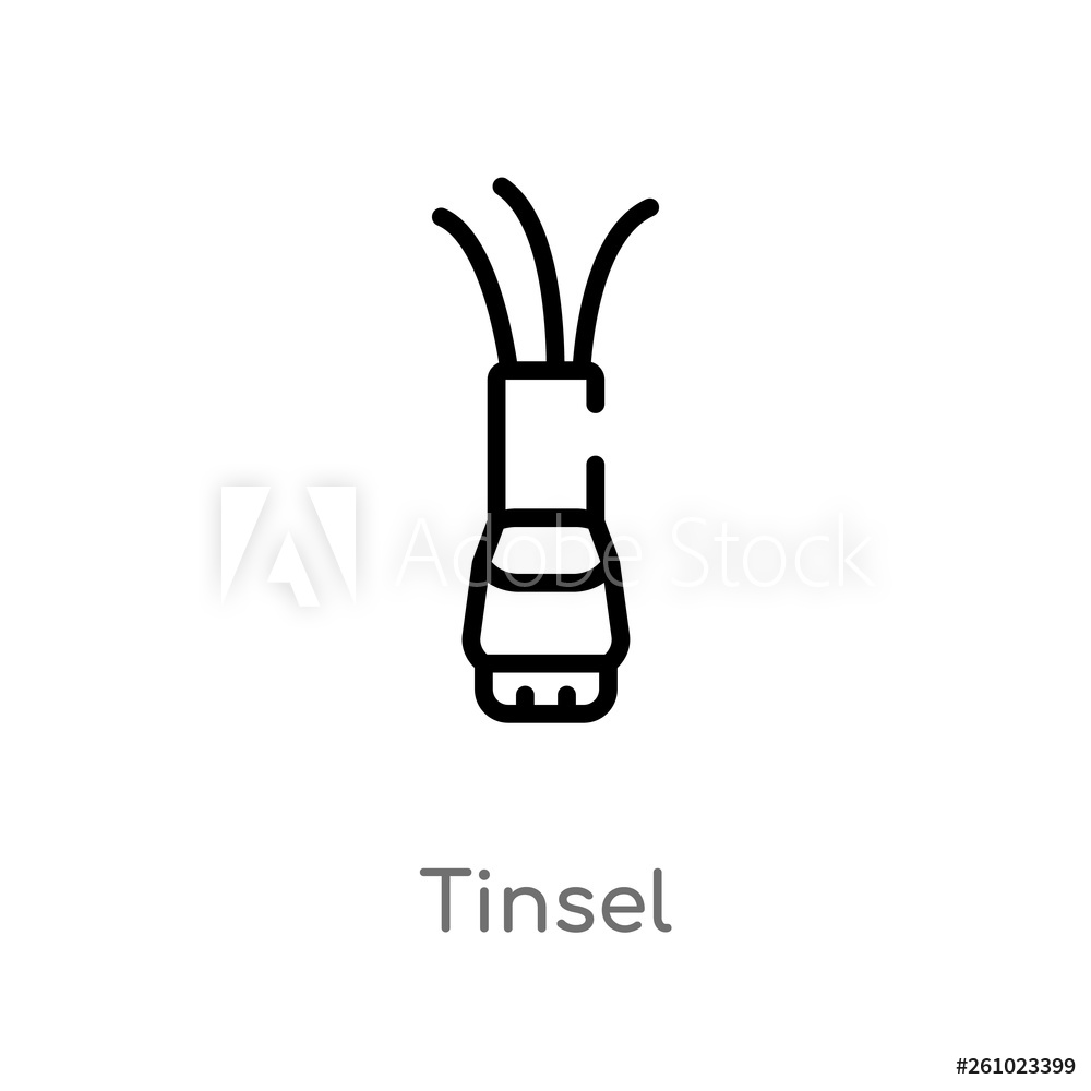 1000x1000 Photo Art Print Outline Tinsel Vector Icon