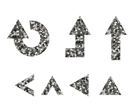 450x375 Set Of Silver Shiny Arrows Tinsel Vector Illustration Cursor