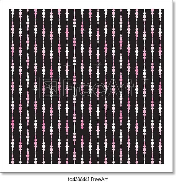 561x581 Free Art Print Of Beautiful Pink Curtains Made From Tinsel, Vector