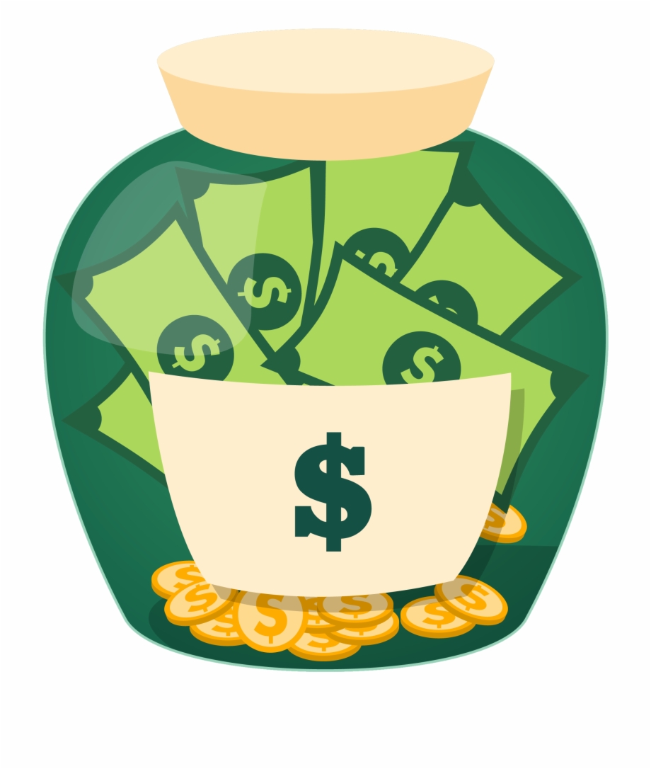 920x1086 Vector Black And White Coin Jar Clipart