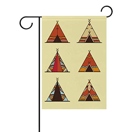 Jojogood Gipsy Tipi Vector Garden Flag Double 425x425 Jojogood Gipsy Tipi Vector Garden Flag Double