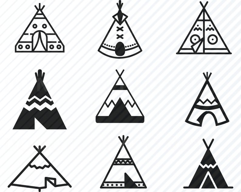 Tipi Bundle Teepee Vector Images Silhouette Clip Art Etsy 794x635 Tipi Bundle Teepee Vector Images Silhouette Clip Art Etsy