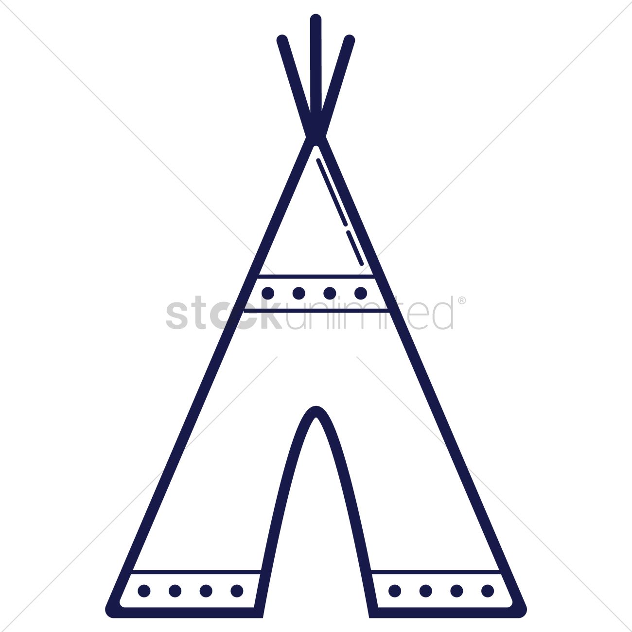 Native American Teepee Vector Image 1300x1300 Native American Teepee Vector Image