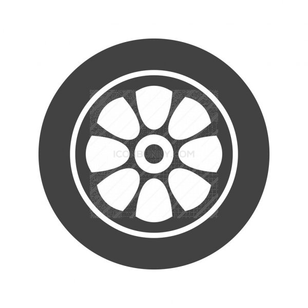 Rubber Tires Glyph Icon 600x600 Rubber Tires Glyph Icon