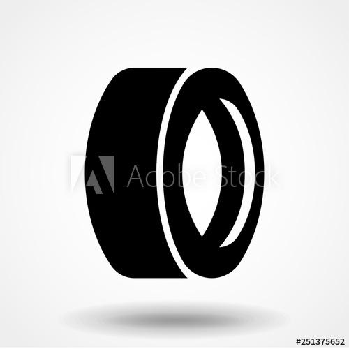Vector Tyre Symbol Or Icon 500x500 Vector Tyre Symbol Or Icon
